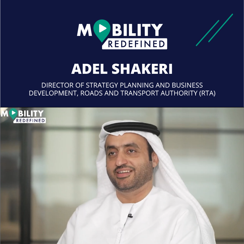 Photo of Adel Shakeri along with the Mobility Redefined logo
